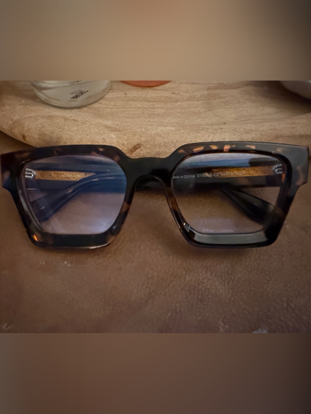 Women’s Tortoiseshell Square Frame Bluelight Glasses - Brown
